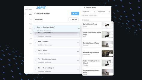 jefit|Routine Builder .